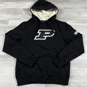 Colosseum Women's Small Black Purdue Boilermakers Team Big Logo Pullover Hoodie‎